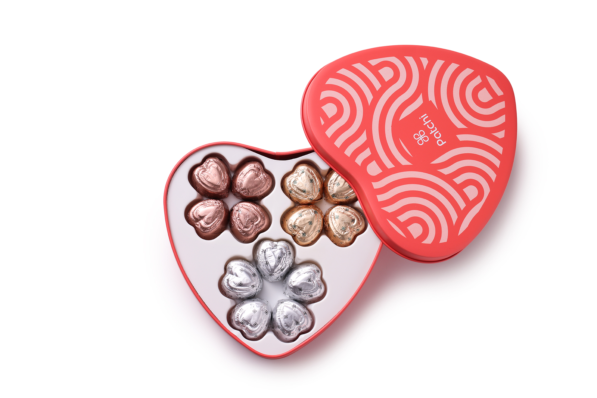 【心韵鎏金】佰七Patchi 爱心铁盒245g