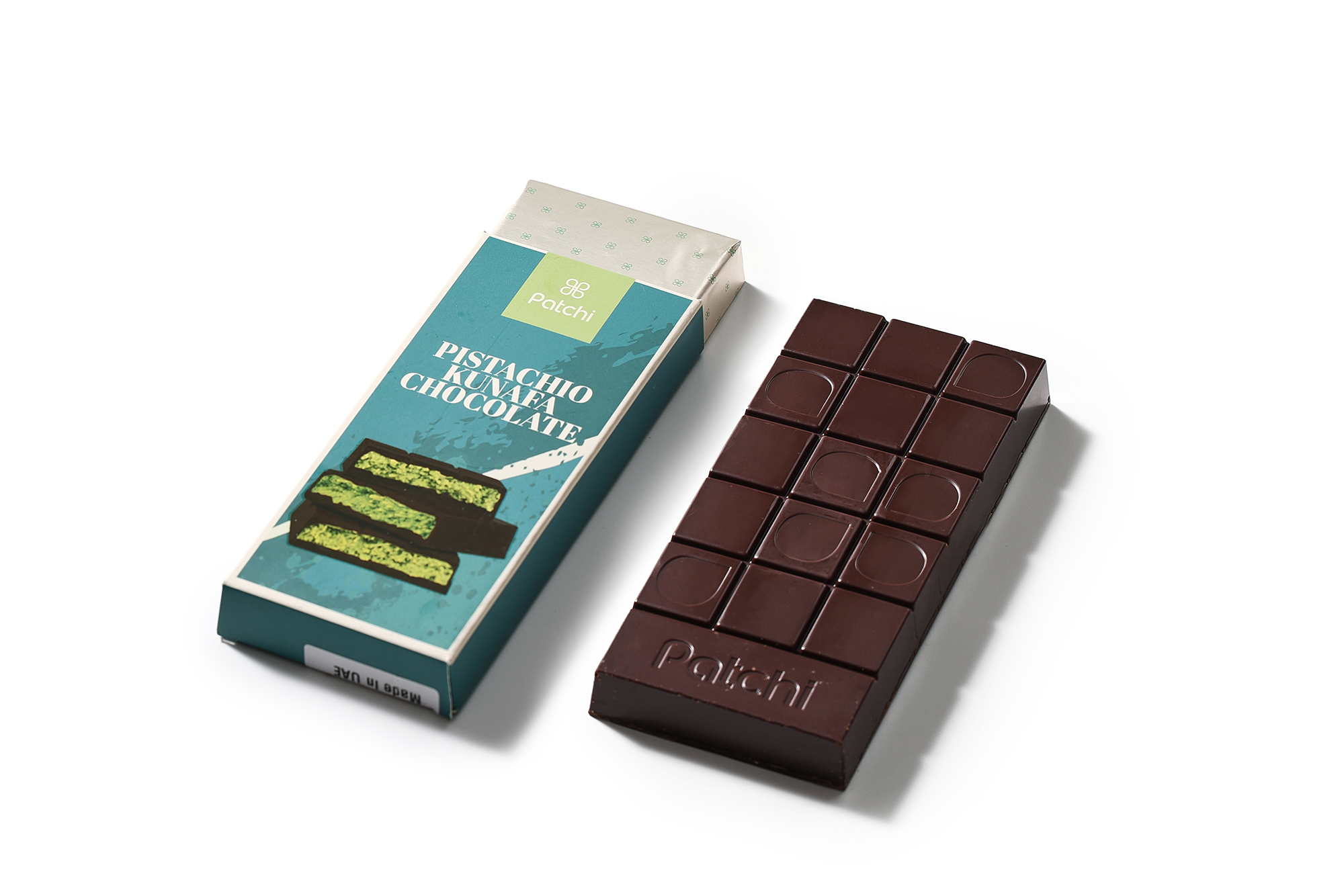 【开心黑脆】佰七Patchi 开心果库纳法黑巧克力排块145g