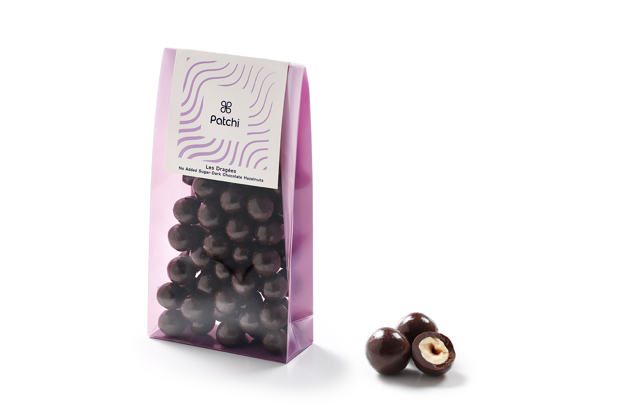 【时光漫紫】佰七Patchi 未含白砂糖榛子夹心黑巧克力豆250g